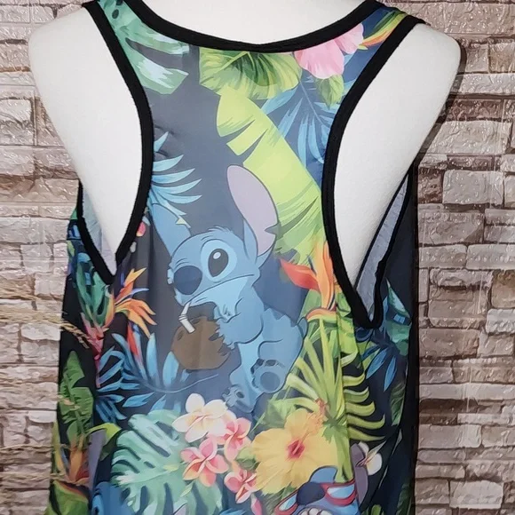 Disney Black Tank Top with Blue Cartoon Character - Picture 3 of 9